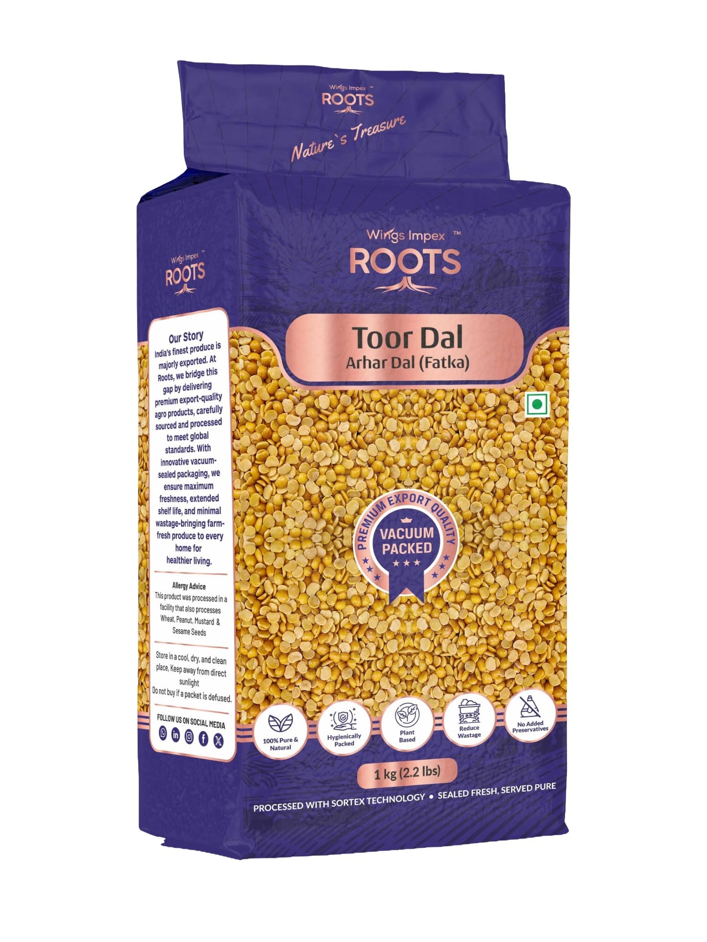 Roots Toor Dal Fatka 1 kg