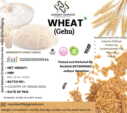Hungry Harvest Red Wheat Flour | Kharchia Wheat Flour 400g
