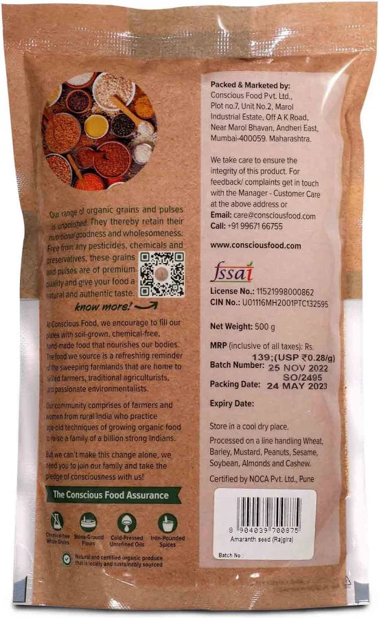 Conscious Food – Amaranth (Rajgira)